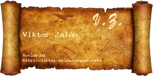 Viktor Zalán névjegykártya